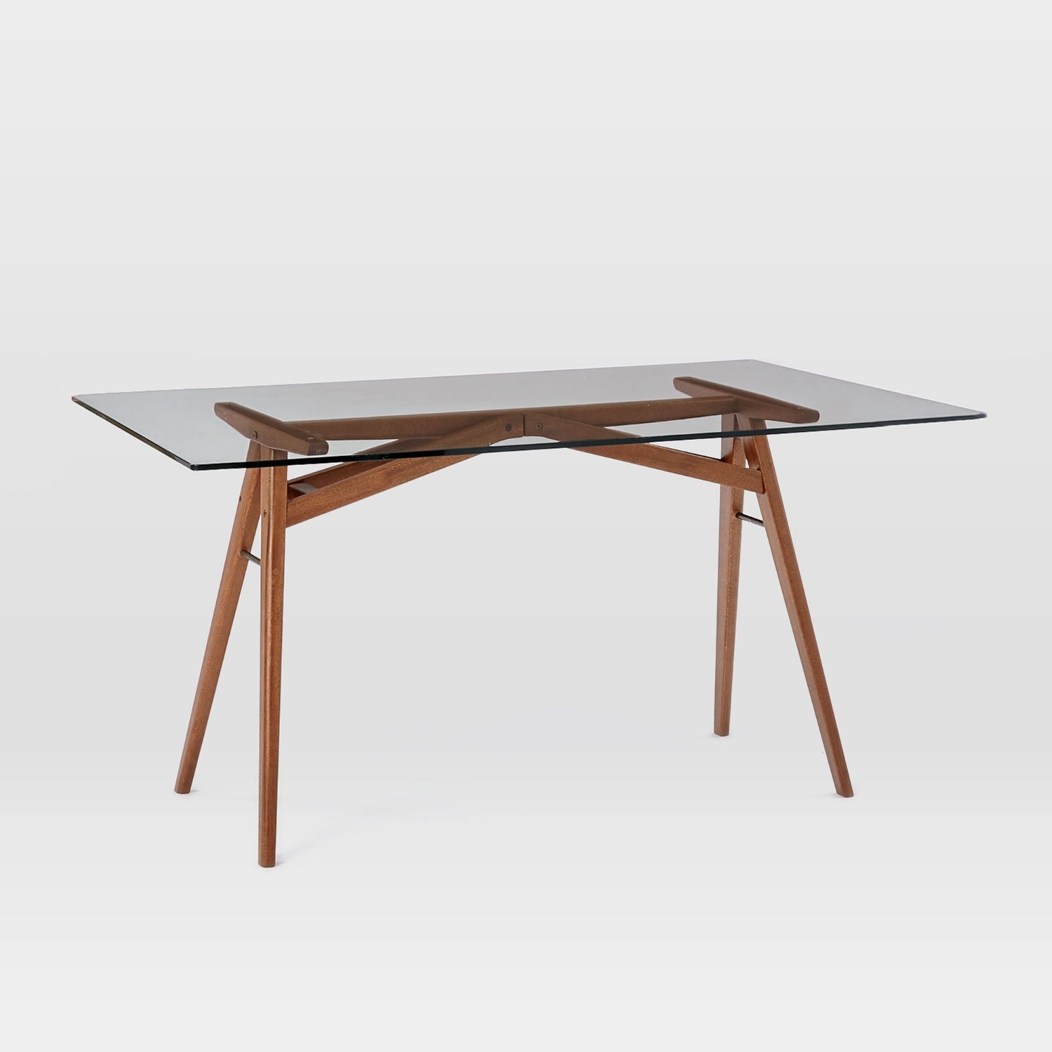 West Elm Jensen Dark Brown Glass Desk - image-6