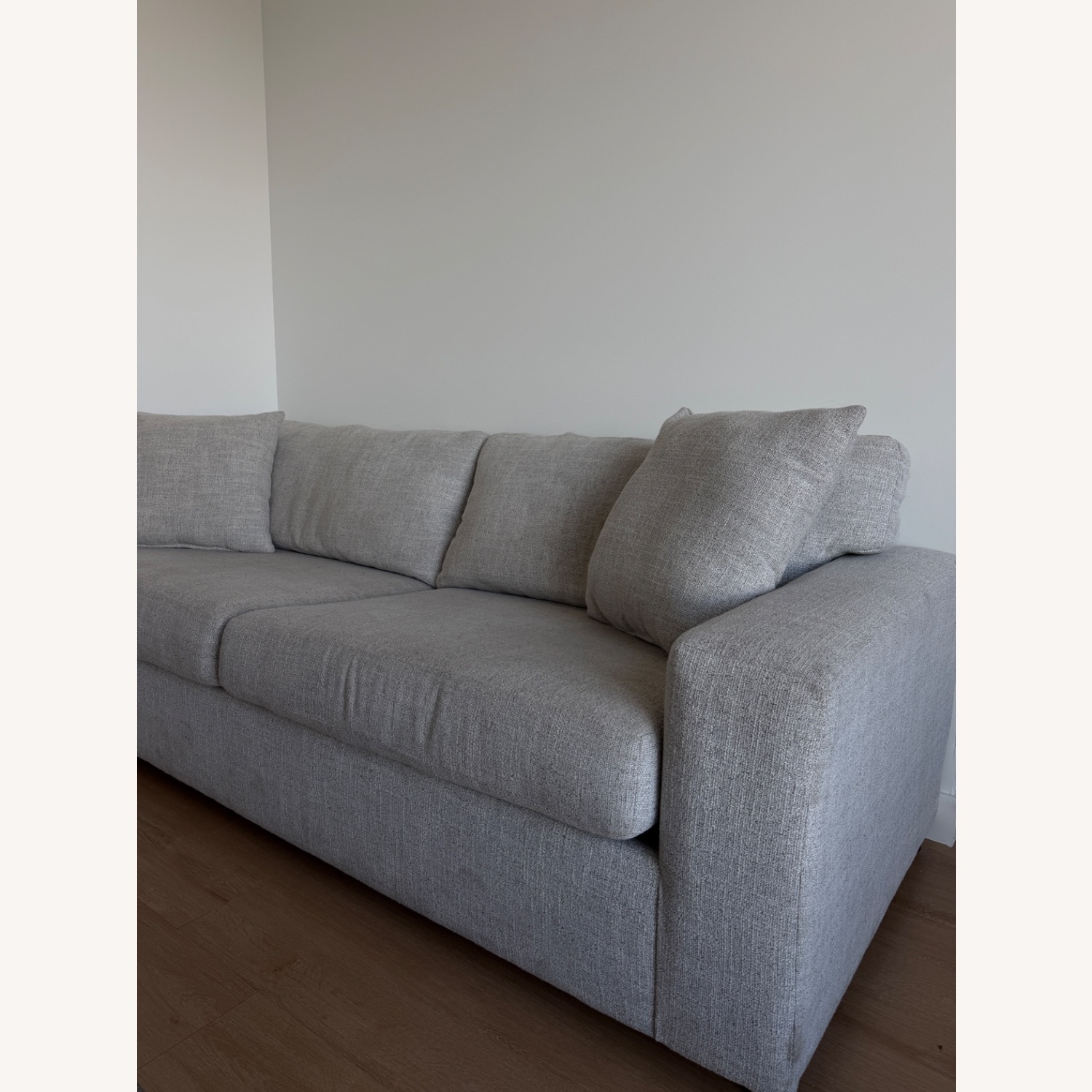 Light Gray Fabric 2 Seater Sofa - image-6
