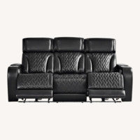 Rooms To Go Port Royal Leather Triple Power Reclining Sofa