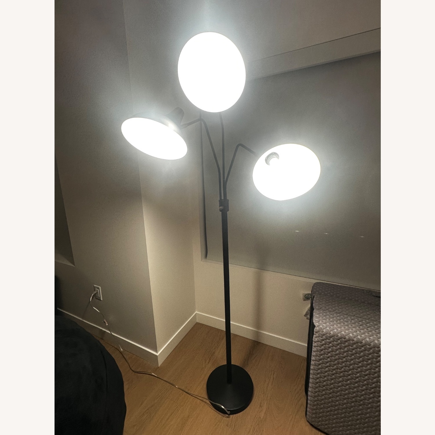 Black Metal Floor Lamp - image-2