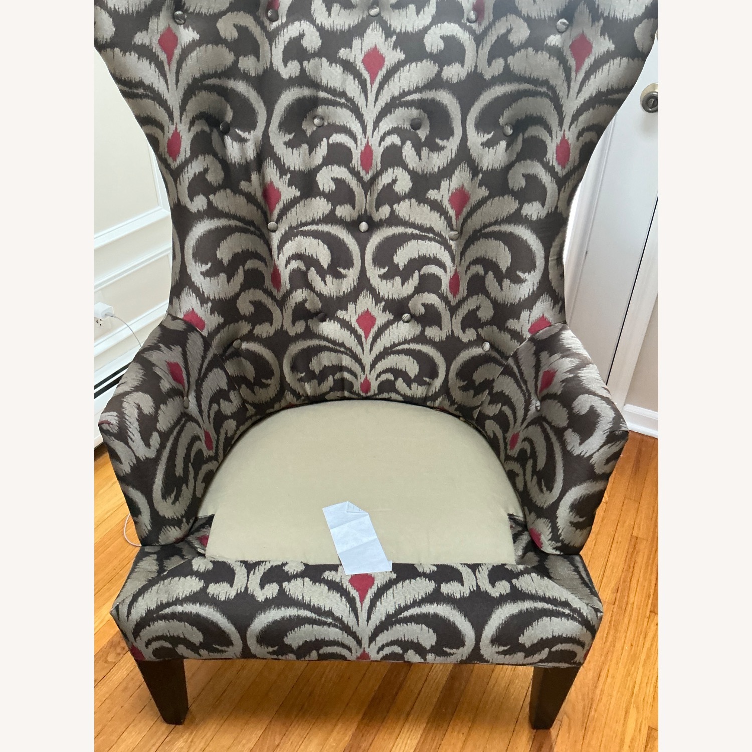 Dark Brown Fabric Accent Chair - image-3