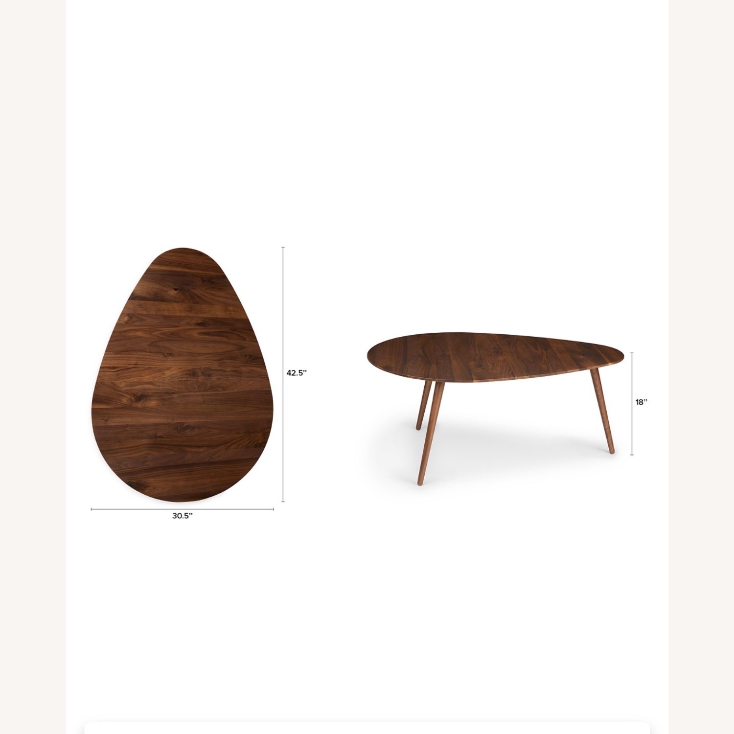 Article Amoeba 42.5" Coffee Table - Walnut - image-8