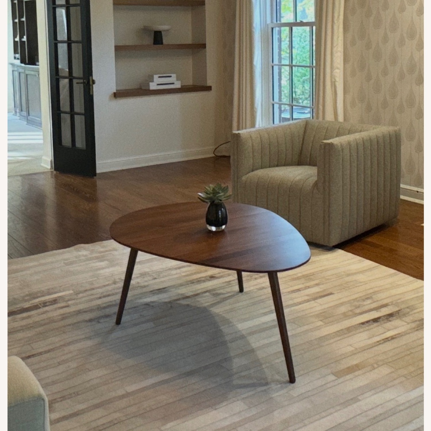 Article Amoeba 42.5" Coffee Table - Walnut - image-1