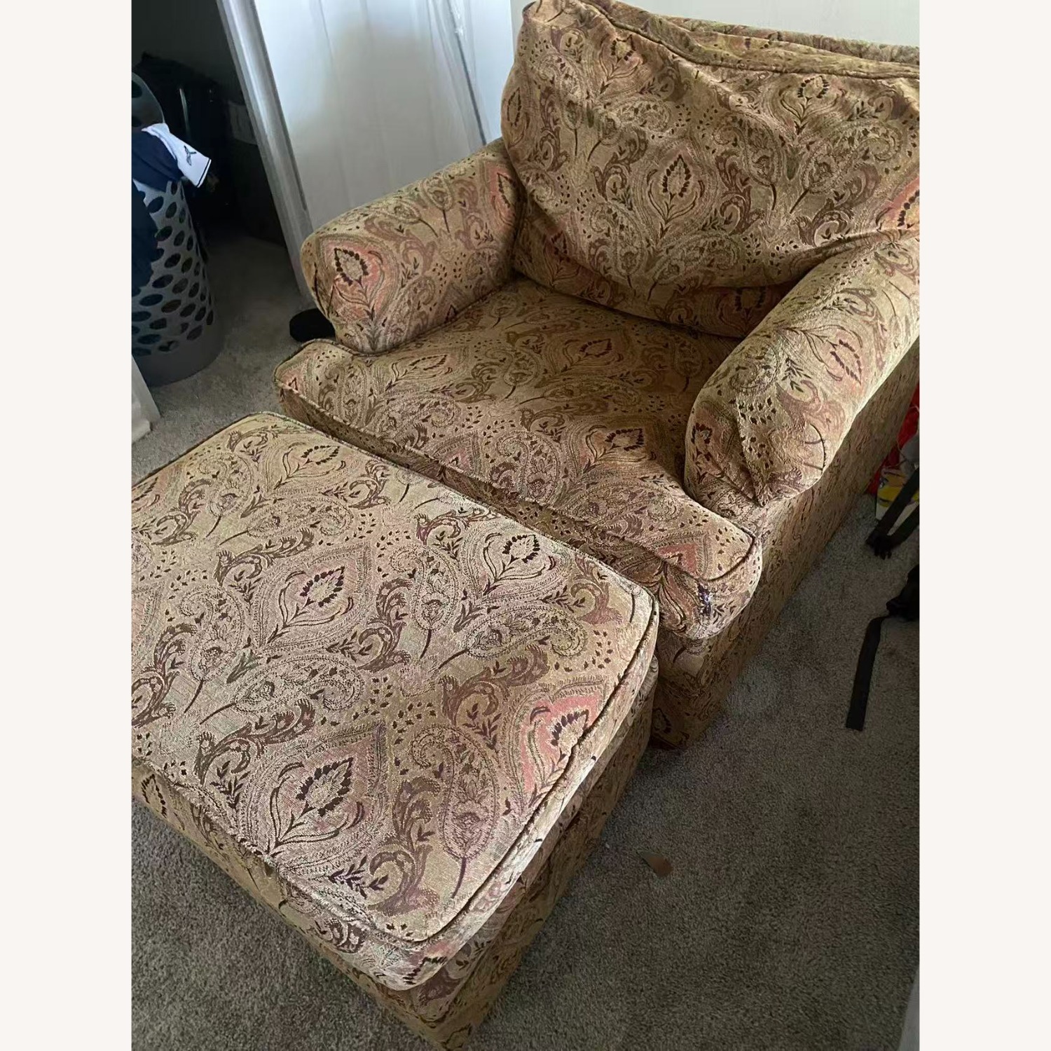 Ethan Allen Orange 2 Piece Sectional - image-2