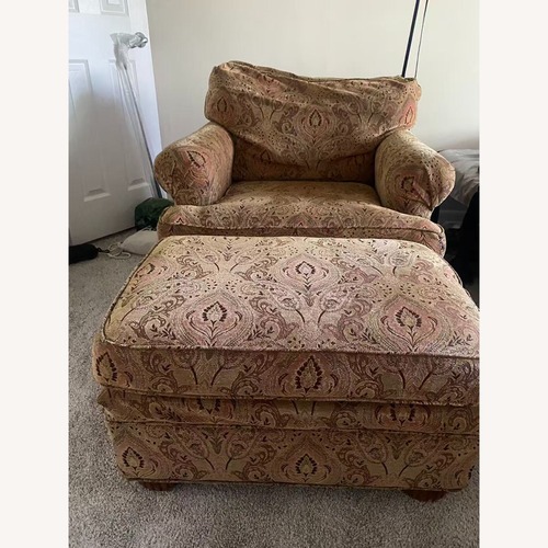 Used Ethan Allen Orange 2 Piece Sectional for sale on AptDeco