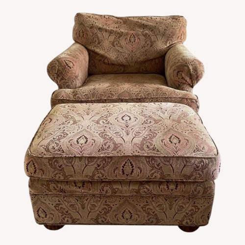 Used Ethan Allen Orange 2 Piece Sectional for sale on AptDeco