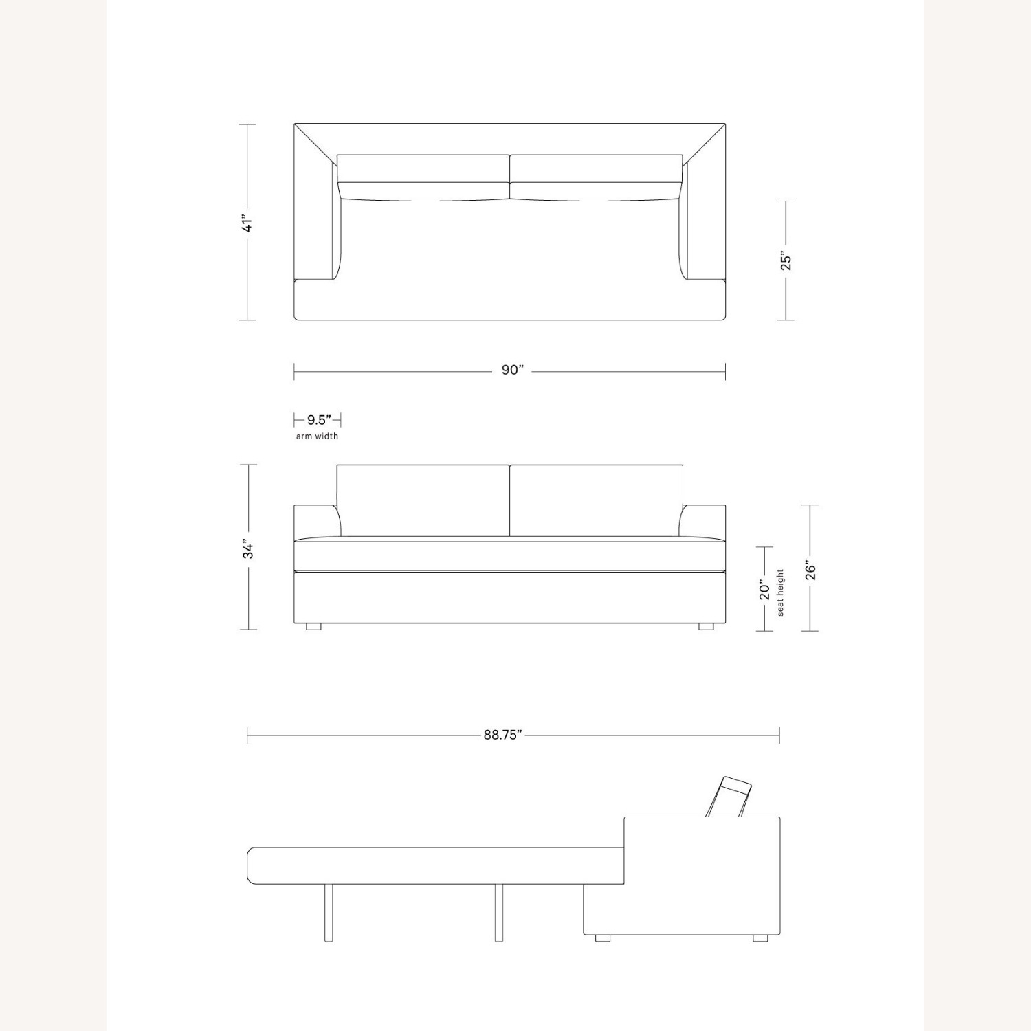 Interior Define Lee Sleeper Sofa + Storage Ottoman - image-5
