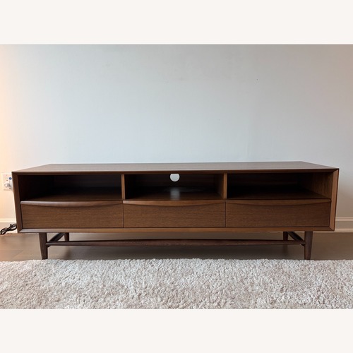 Used Article Lenia 63" Low Media Unit - Walnut for sale on AptDeco