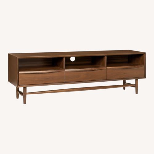 Used Article Lenia 63" Low Media Unit - Walnut for sale on AptDeco