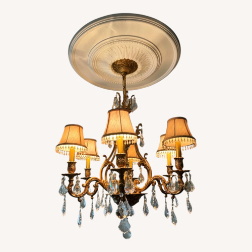 Used Vintage/Antique Finds Gold Brass Ceiling Lamp for sale on AptDeco