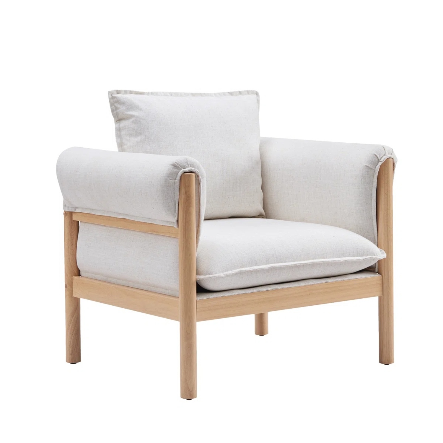 Wade Logan White Armchair - image-4