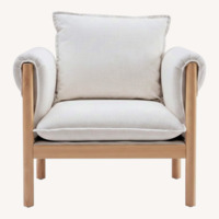Wade Logan White Armchair