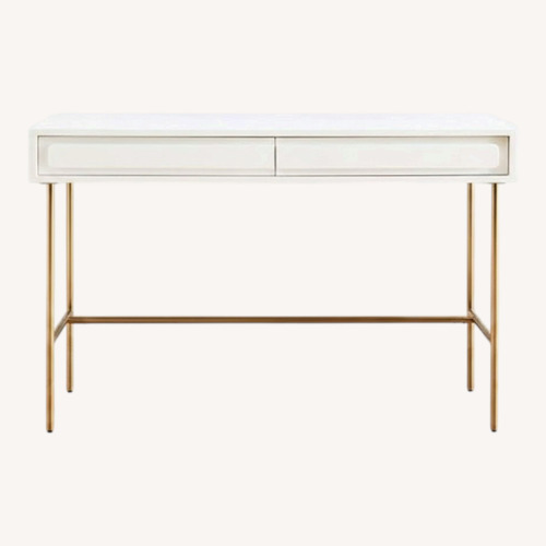 Used West Elm Gemini White Lacquer Desk for sale on AptDeco