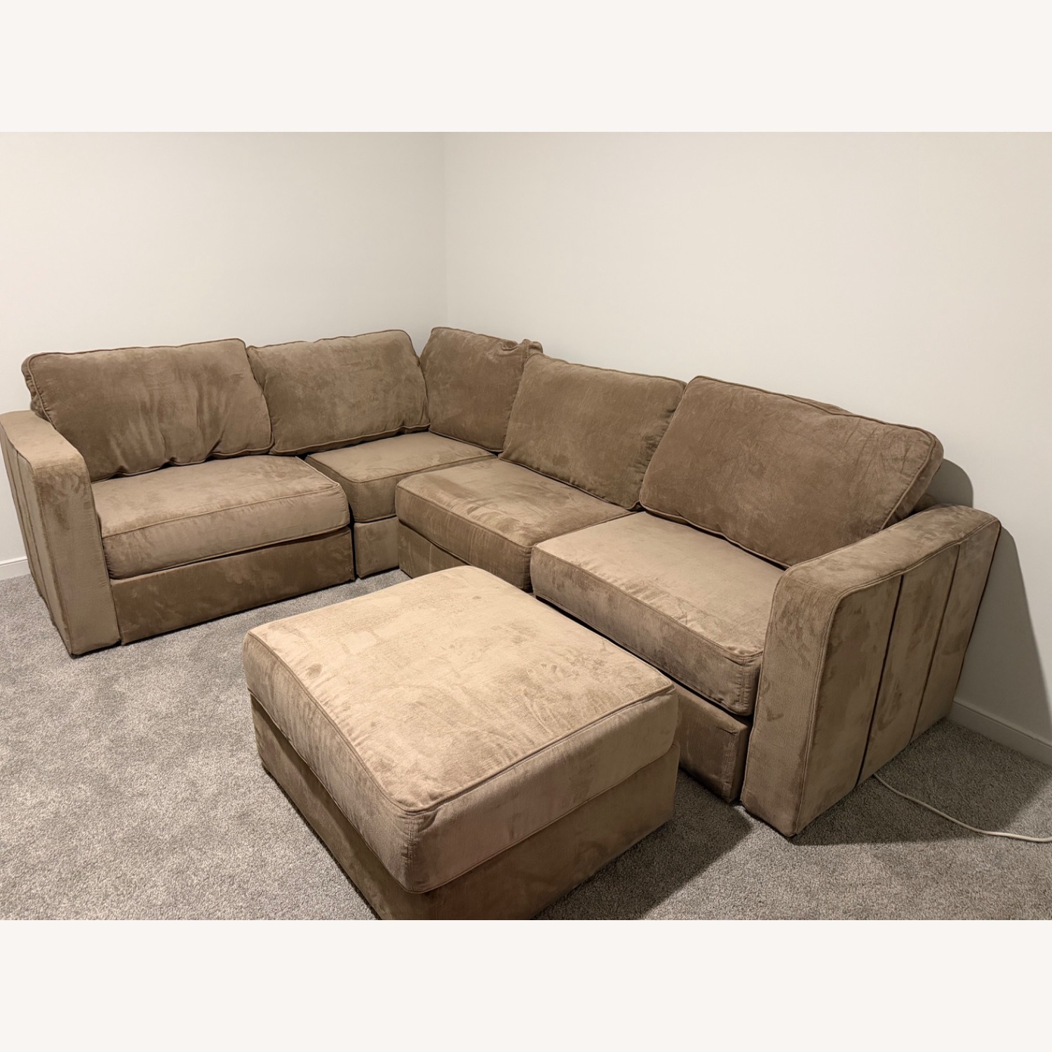 LoveSac Light Brown Fabric Loveseat - image-5