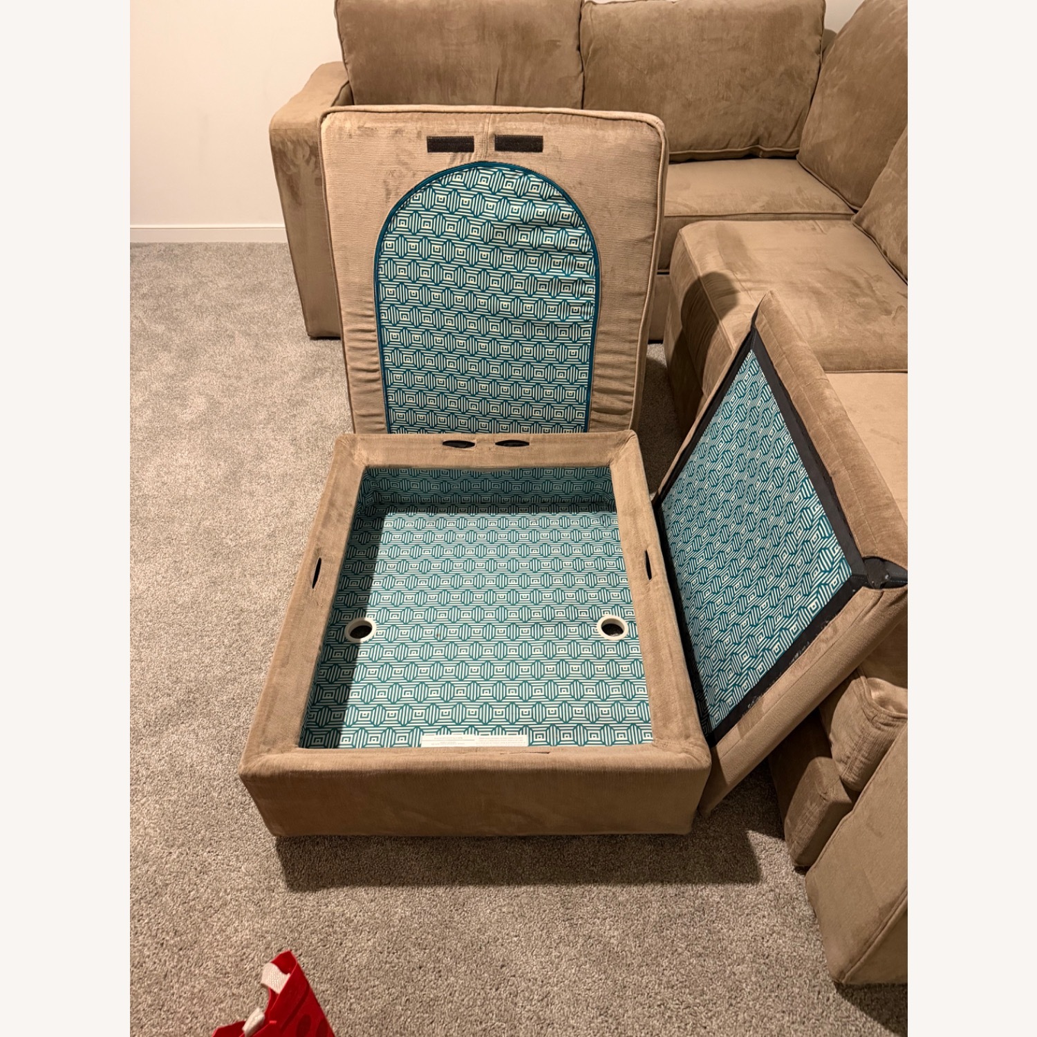 LoveSac Light Brown Fabric Loveseat - image-4