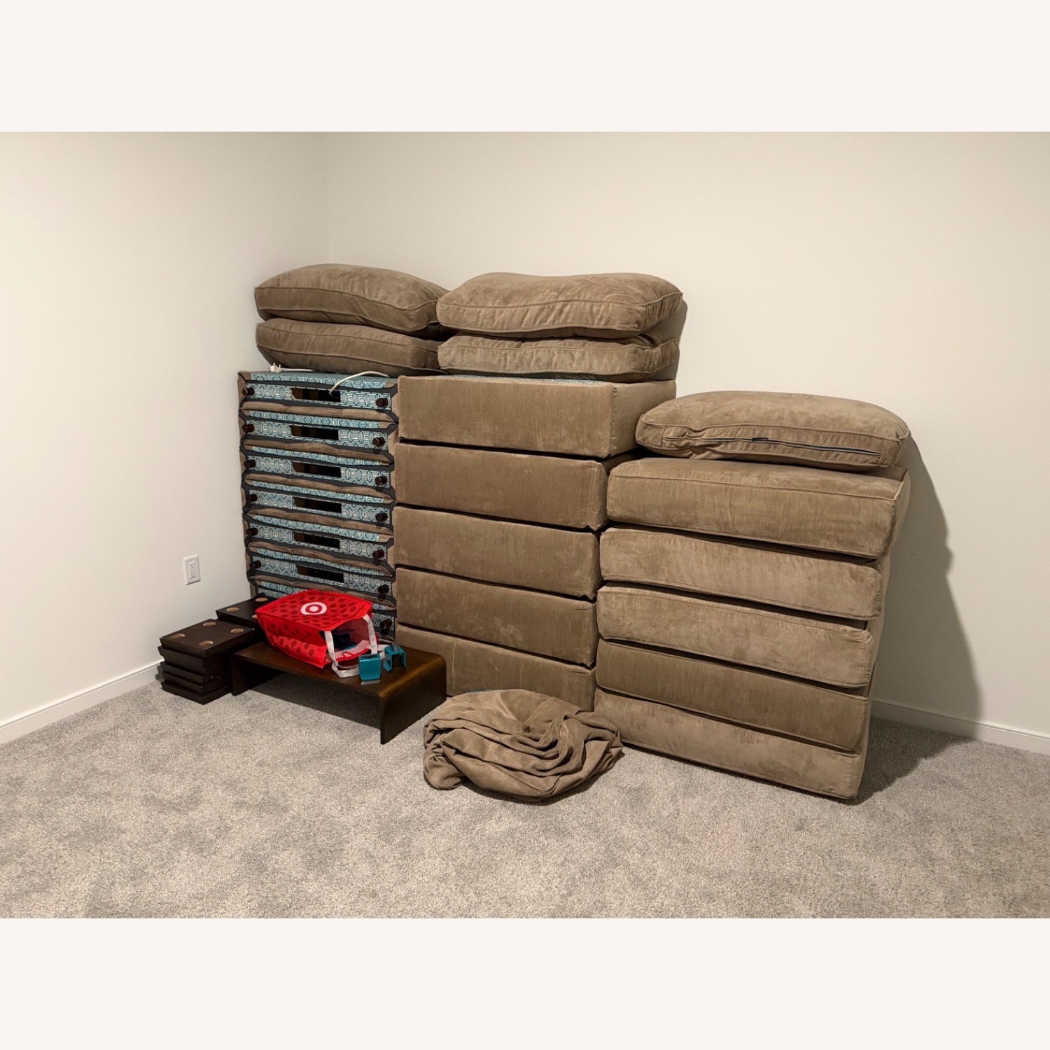 LoveSac Light Brown Fabric Loveseat - image-2