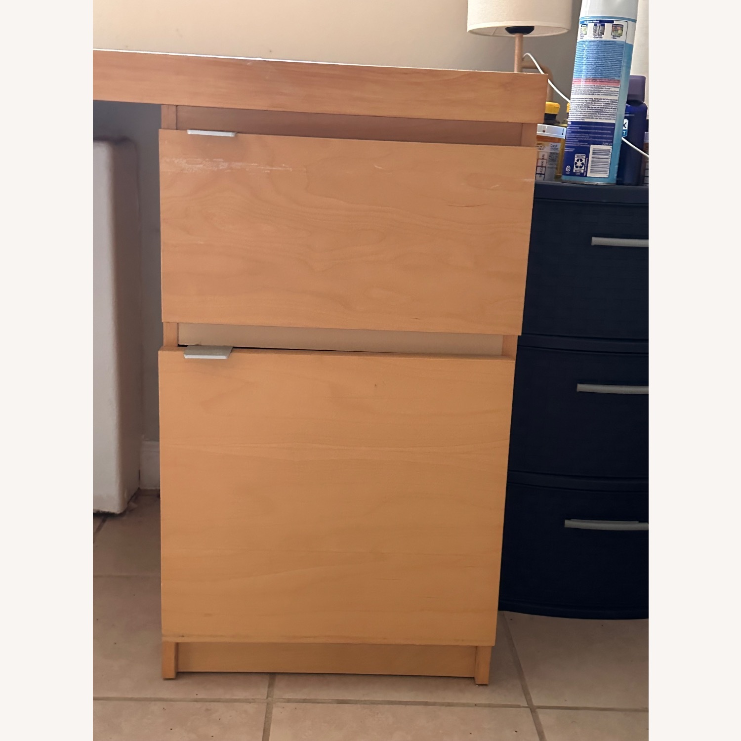 Vintage/Antique Finds Light Brown Wood Desk - image-2