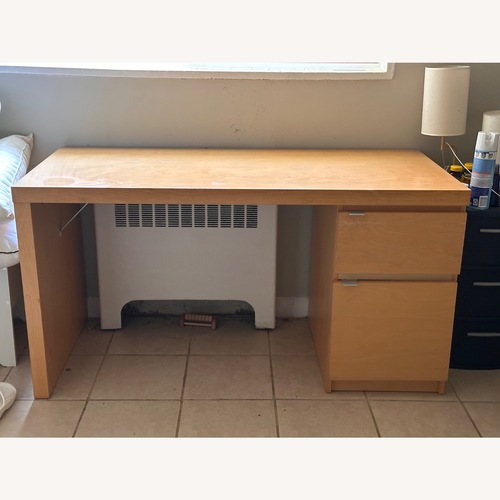 Used Vintage/Antique Finds Light Brown Wood Desk for sale on AptDeco
