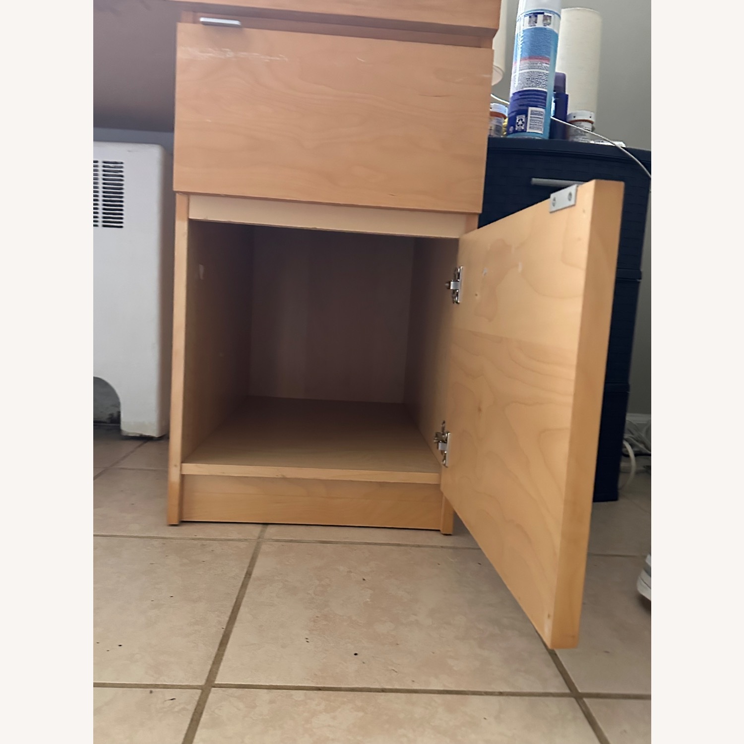 Vintage/Antique Finds Light Brown Wood Desk - image-3