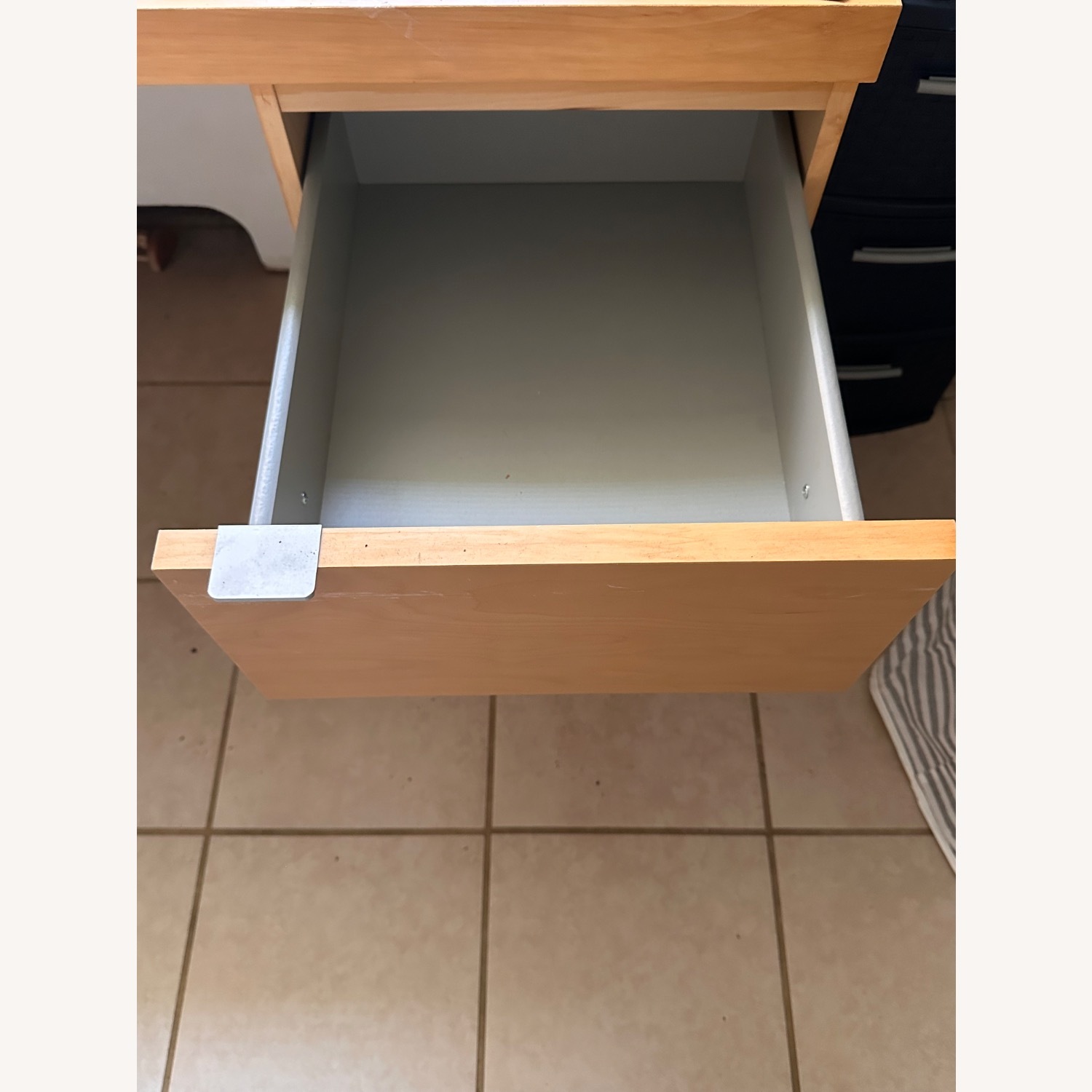 Vintage/Antique Finds Light Brown Wood Desk - image-4