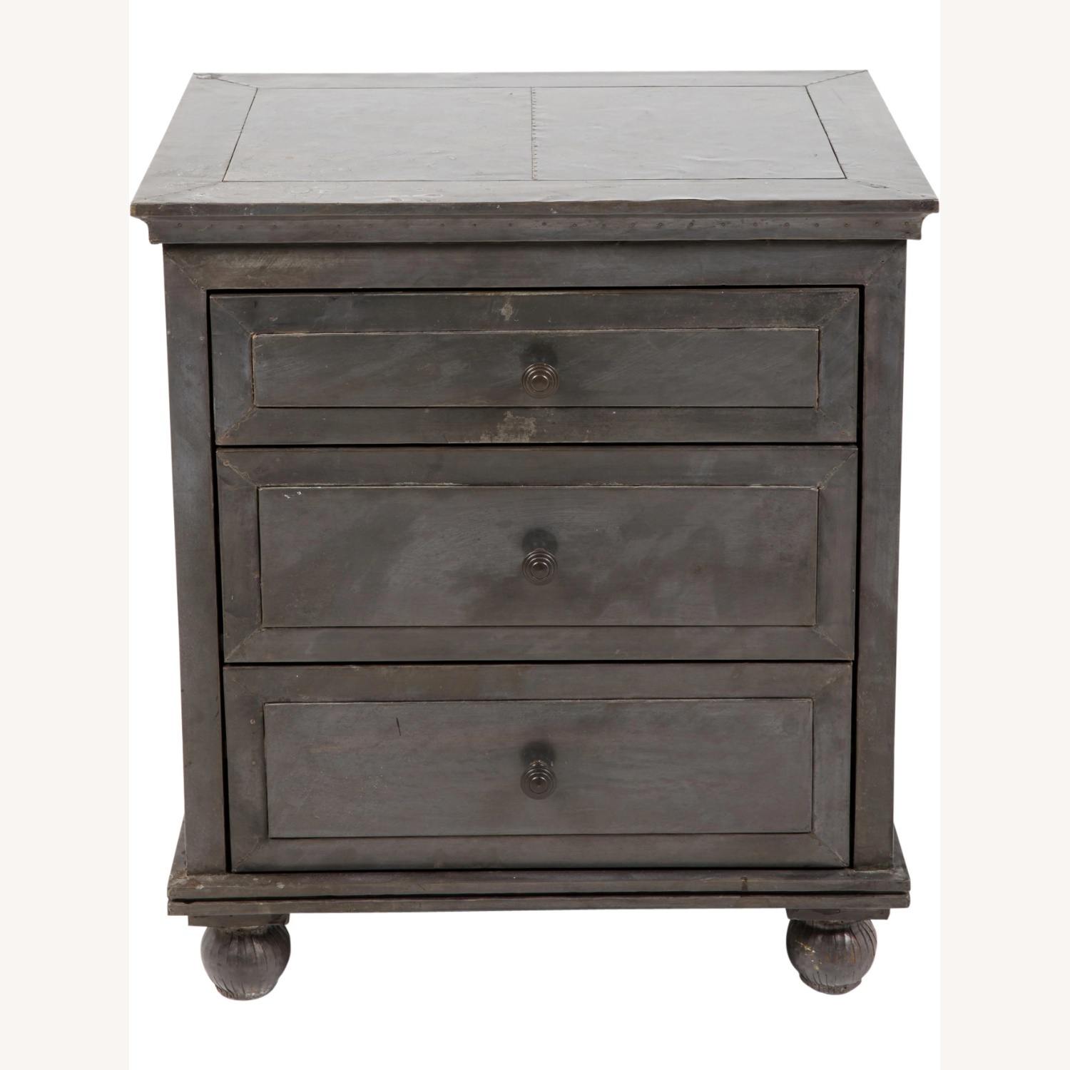 Restoration Hardware Annecy Zinc Nightstand Pair - image-6