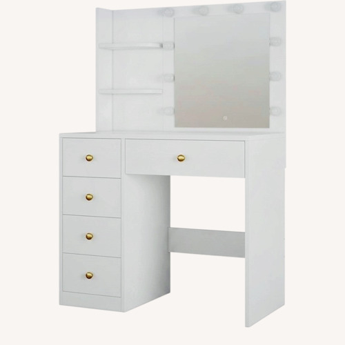 Used IRONCK Vanity Desk with Mirror and Lights for sale on AptDeco