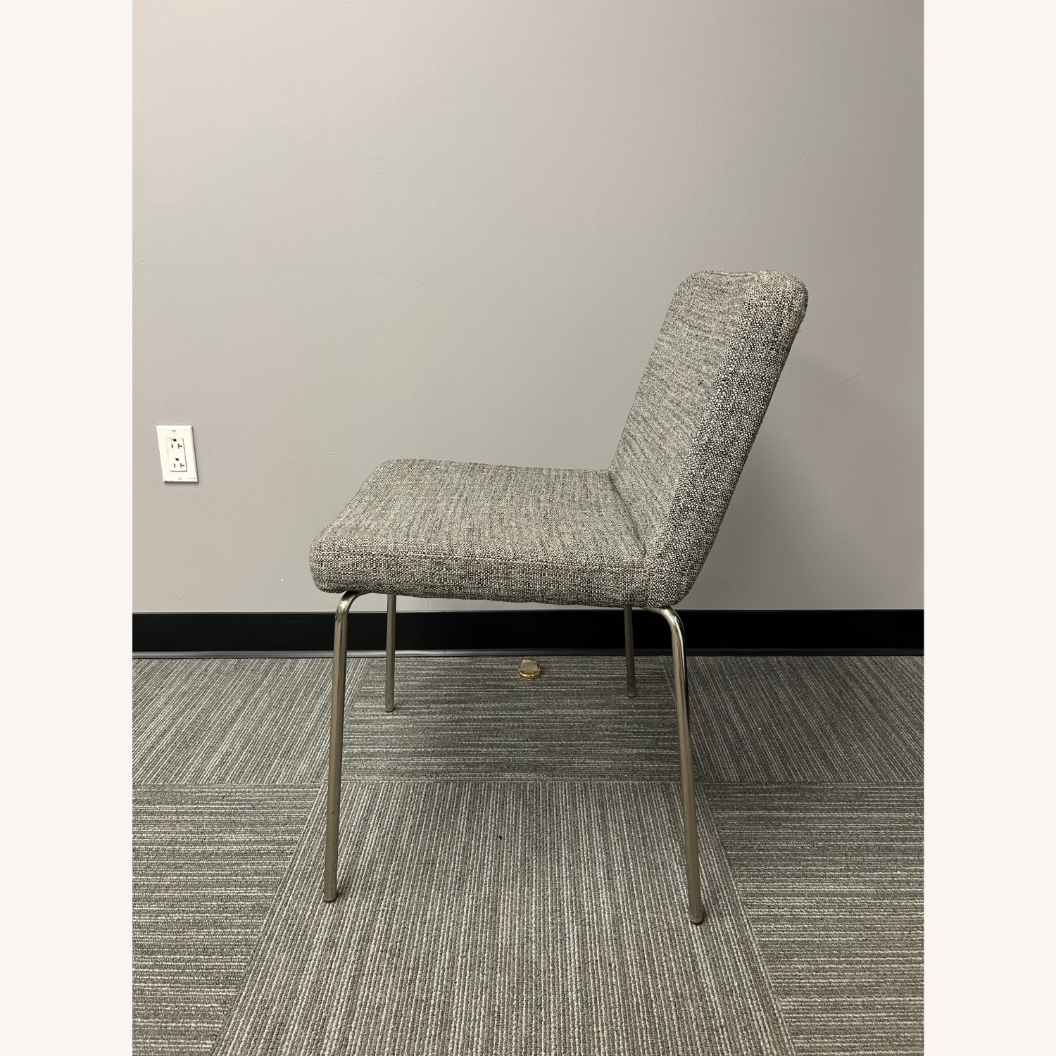 CB2 Charlie Grey Upholstered Dinning Chairs  - image-4