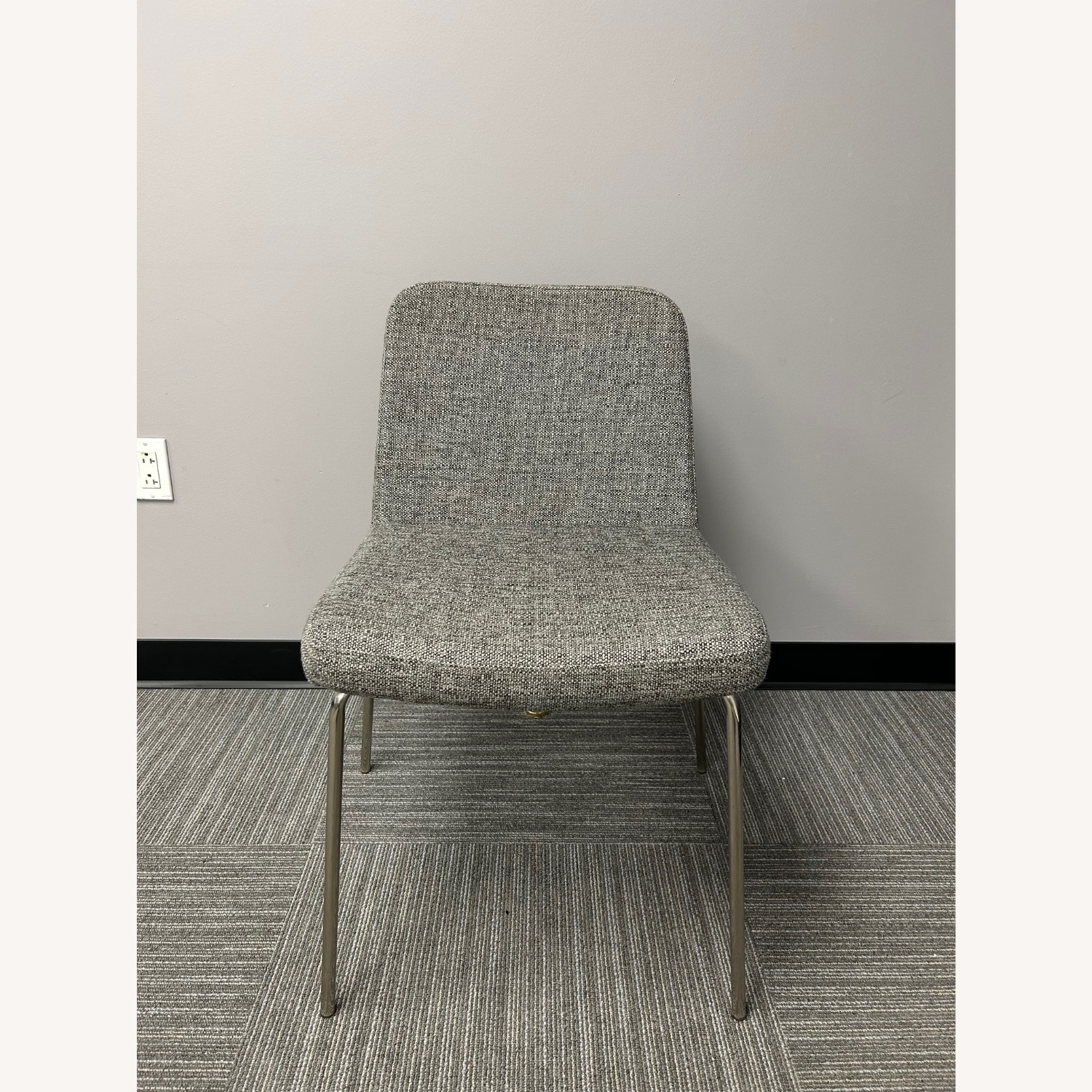 CB2 Charlie Grey Upholstered Dinning Chairs  - image-1
