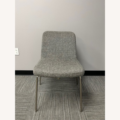 Used CB2 Charlie Grey Upholstered Dinning Chairs  for sale on AptDeco