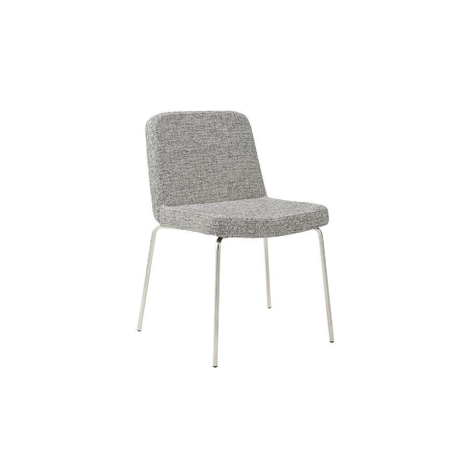 CB2 Charlie Grey Upholstered Dinning Chairs  - image-5