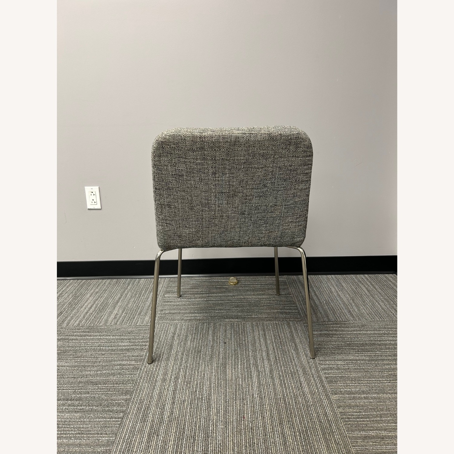 CB2 Charlie Grey Upholstered Dinning Chairs  - image-3