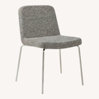 CB2 Charlie Grey Upholstered Dinning Chairs 
