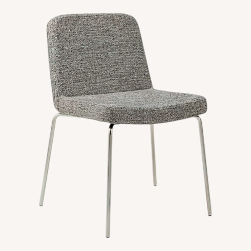 Used CB2 Charlie Grey Upholstered Dinning Chairs  for sale on AptDeco