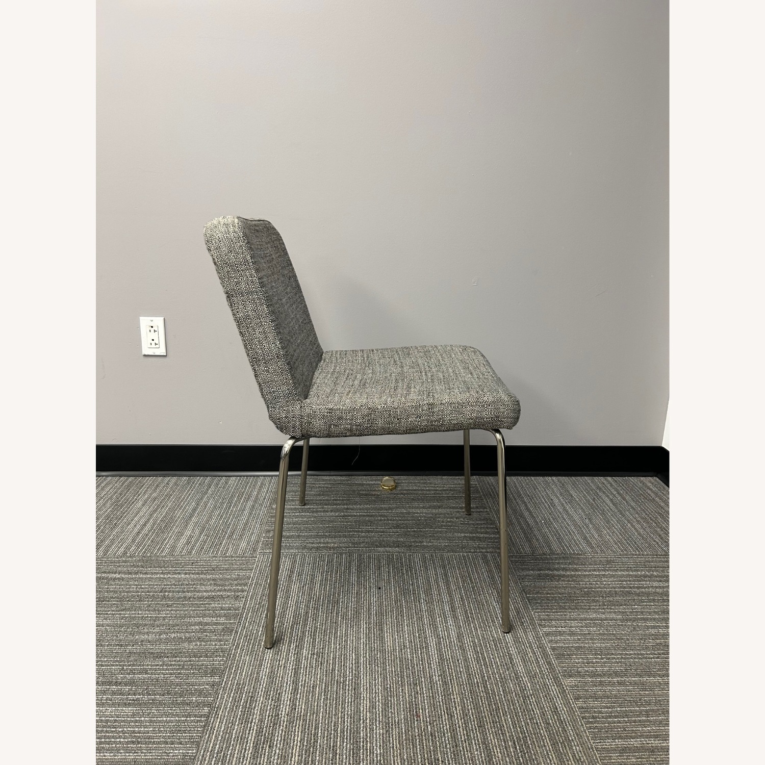 CB2 Charlie Grey Upholstered Dinning Chairs  - image-2