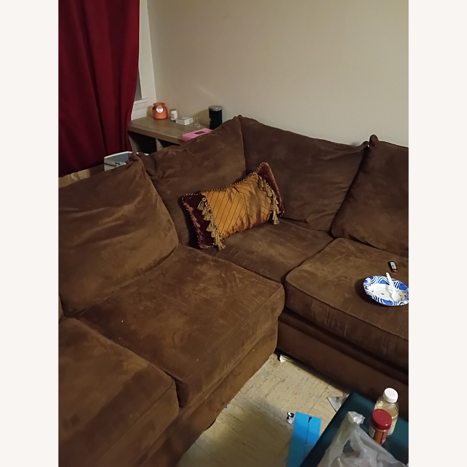 A+ Child Supply Dark Brown 2 Piece Sectional - image-2