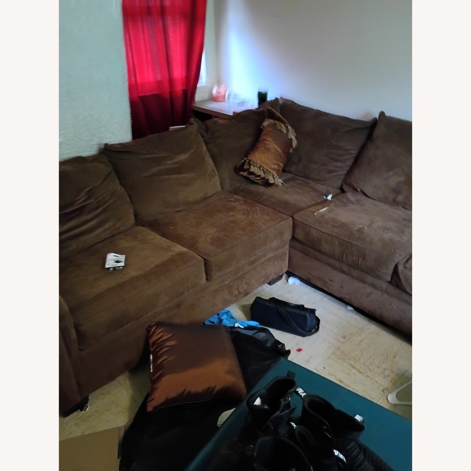 A+ Child Supply Dark Brown 2 Piece Sectional - image-1