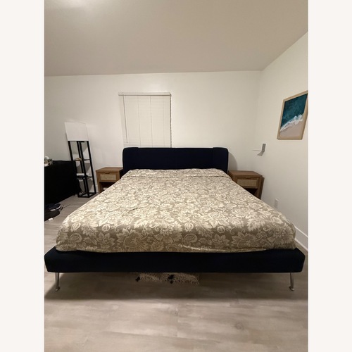 Used IKEA Tufjord Blue King Bed for sale on AptDeco