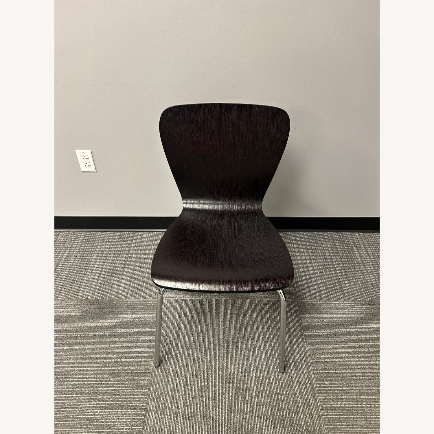 Crate & Barrel Danish Designed Black Wood Chairs  - image-1