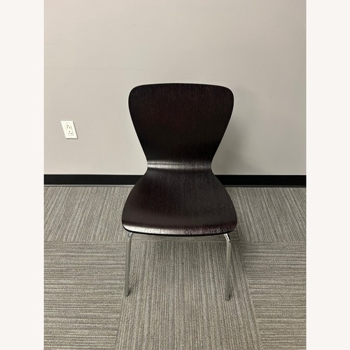 Used Crate & Barrel Danish Designed Black Wood Chairs  for sale on AptDeco