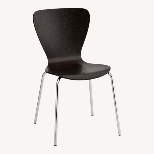 Used Crate & Barrel Danish Designed Black Wood Chairs  for sale on AptDeco