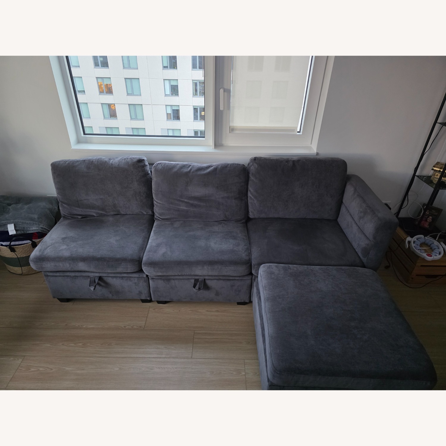 Wayfair Dark Gray Fabric 3+ Piece Sectional - image-1