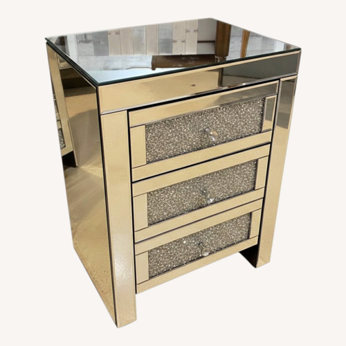 Used Nissy Mirrored 3-Drawer Nighstand for sale on AptDeco