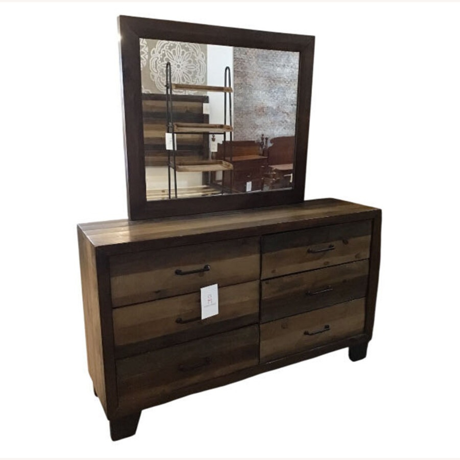Coaster Rustic 6-Drawer W Mirror Dresser - image-1