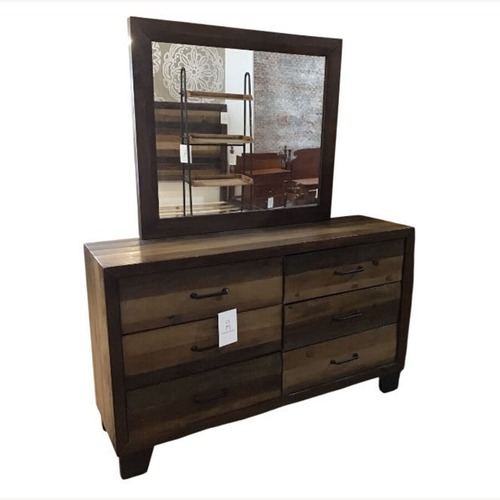 Used Coaster Rustic 6-Drawer W Mirror Dresser for sale on AptDeco