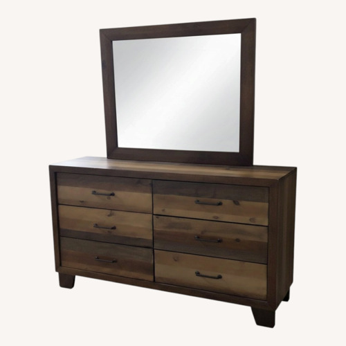 Used Coaster Rustic 6-Drawer W Mirror Dresser for sale on AptDeco