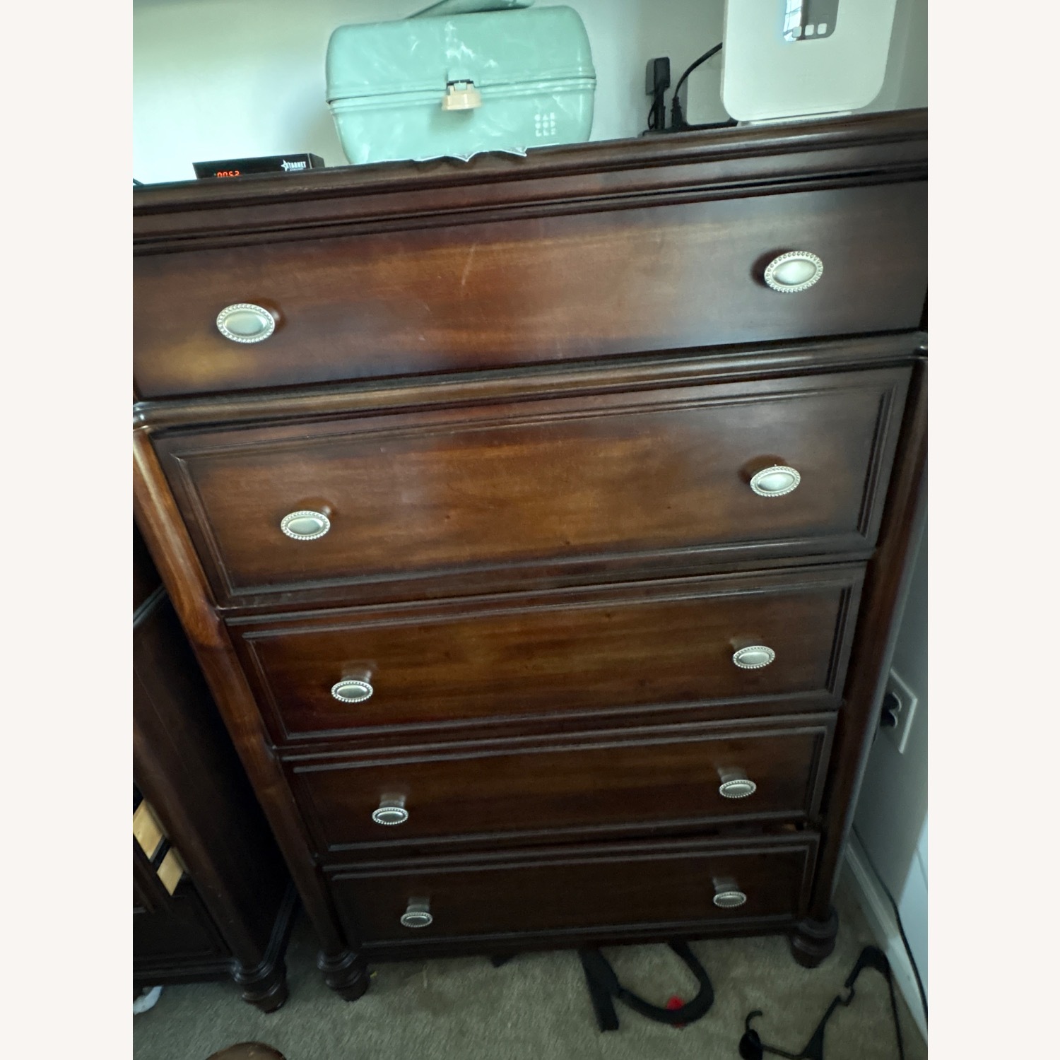 Solid Wood 5 Drawer Chest  - image-1