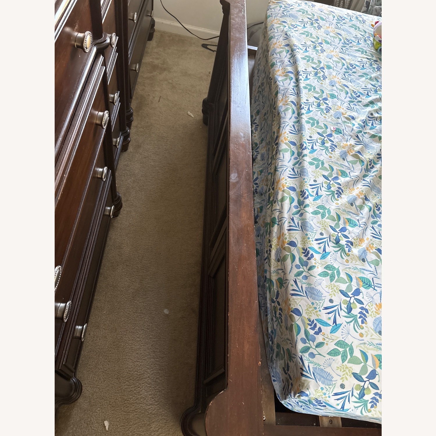 Queen Bed Solid Wood  - image-3