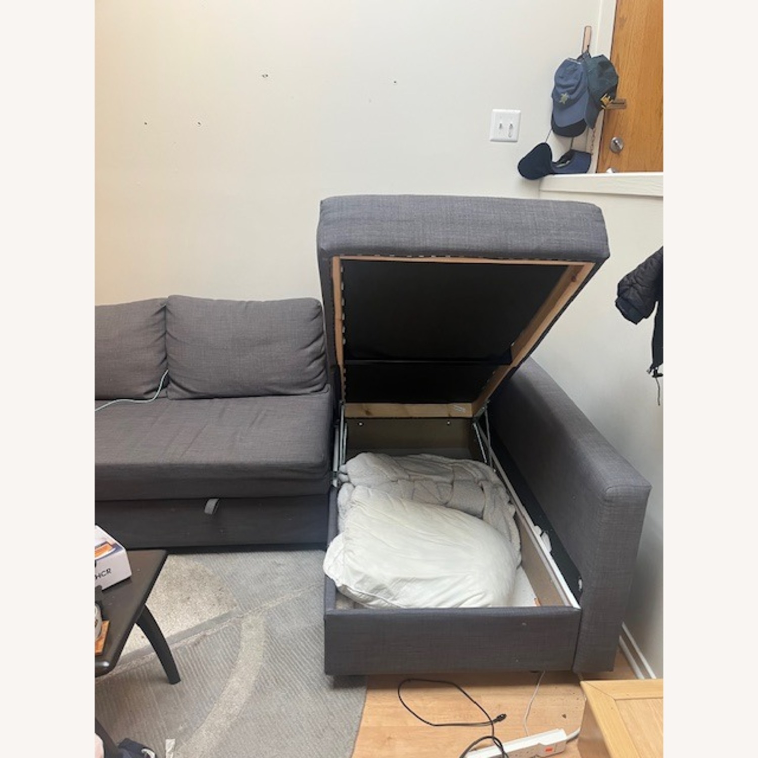 IKEA Friheten Light Gray Fabric Sleeper Sofa - image-4