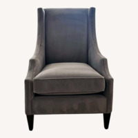 Arhaus Dark Gray Velvet Accent Chairs