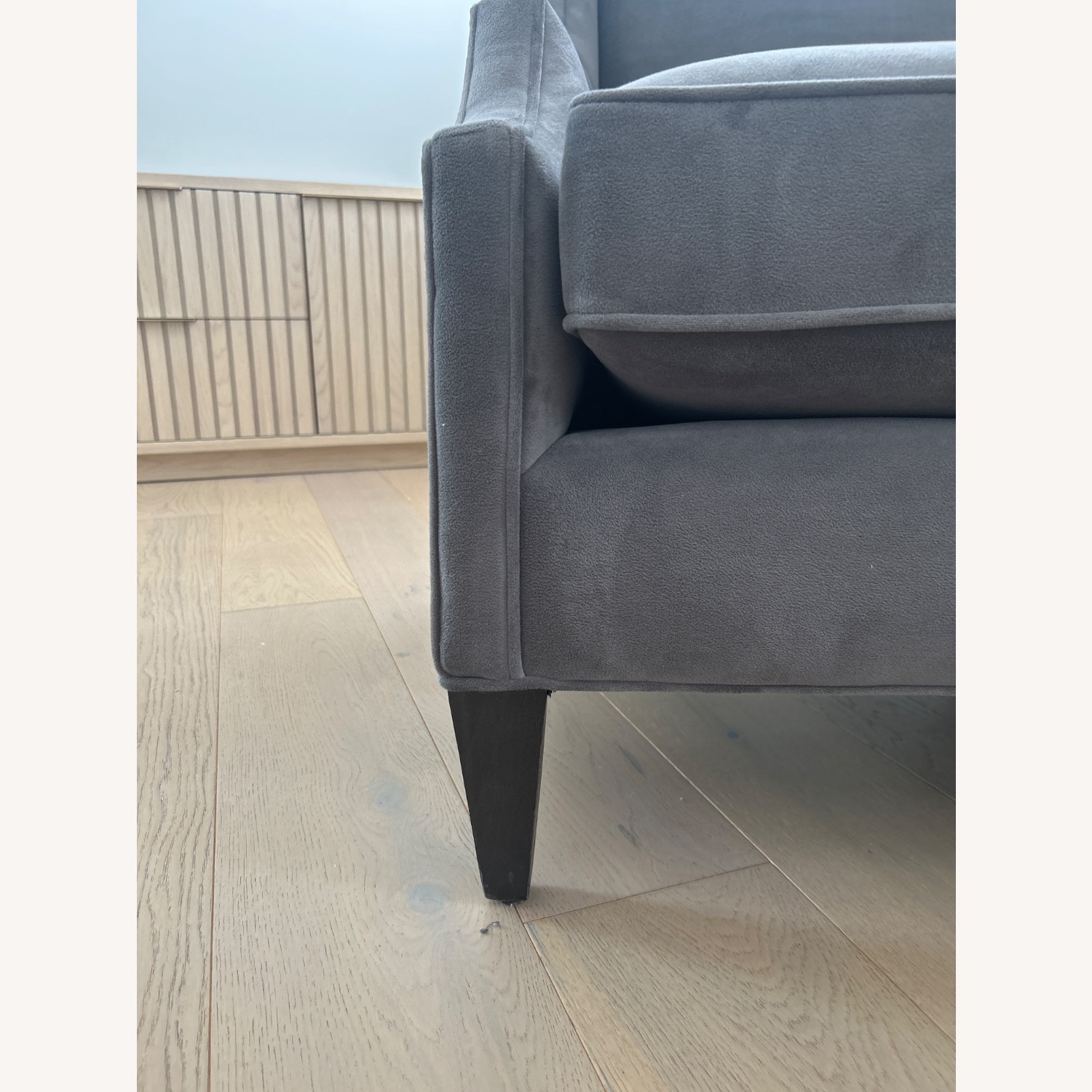 Arhaus Dark Gray Velvet Accent Chairs - image-1